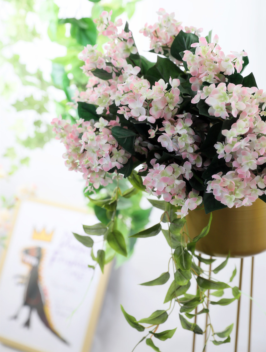 仿真花单枝丁香花假花绢花家居装饰 台面盆花 仿真植物厂家直销