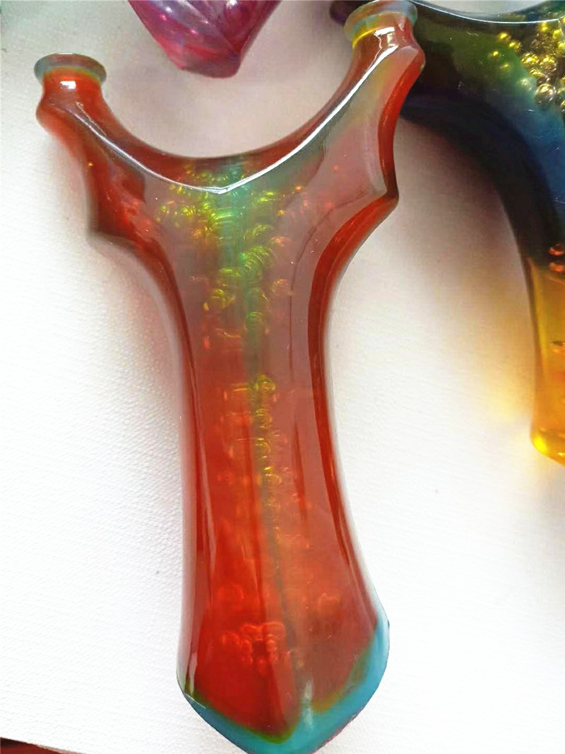 新品弹弓透明聚碳天罡扁皮弹弓户外精品飞虎树脂硬度强飞虎弹弓