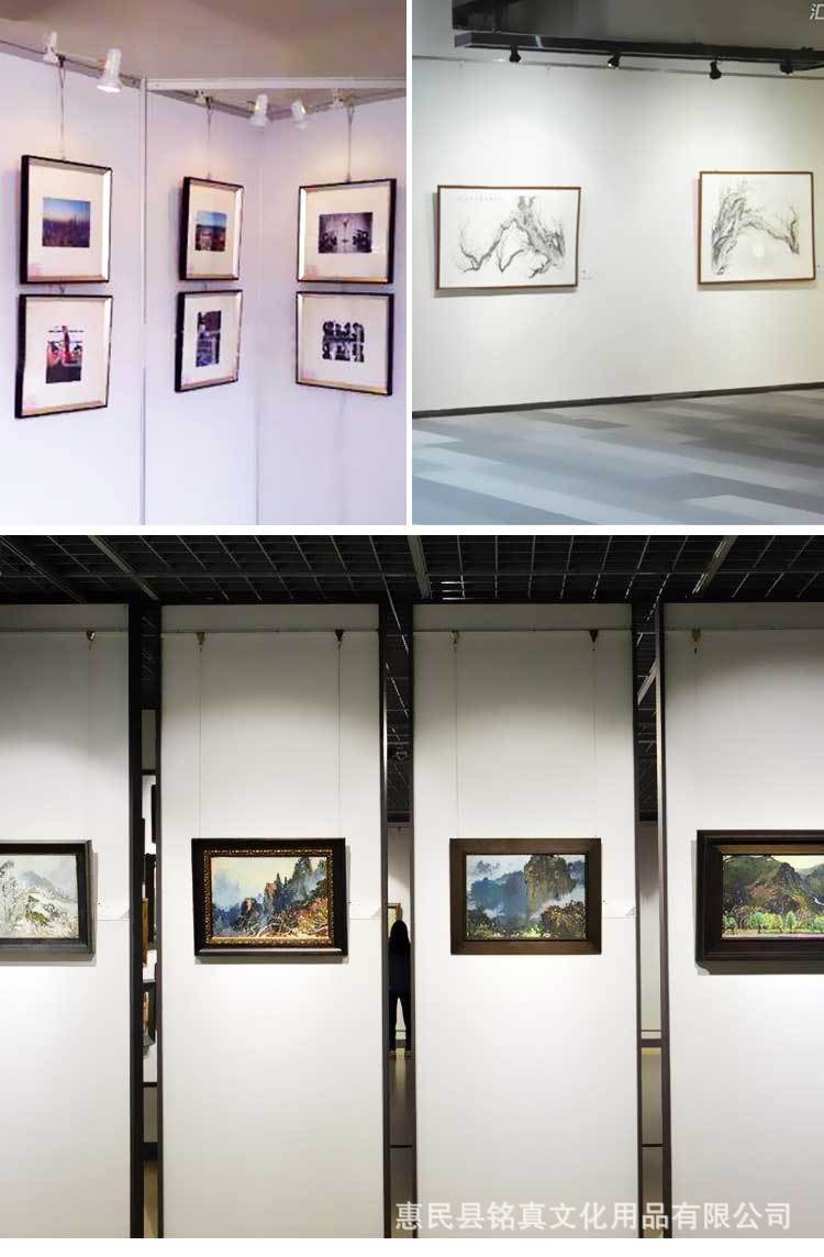 挂画器挂画线画展挂钩不锈钢钢丝绳画廊美术展伸缩悬轨道可调节