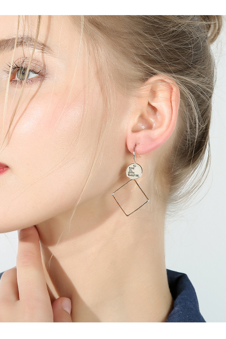 戴拉925银钩不对称时尚耳环女 2020新款潮耳夹气质夏天气质耳饰