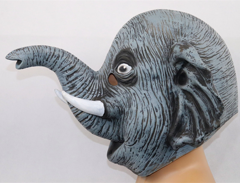 厂家直销大象面具头套万圣节化妆舞会派对动物表演搞笑大象面具
