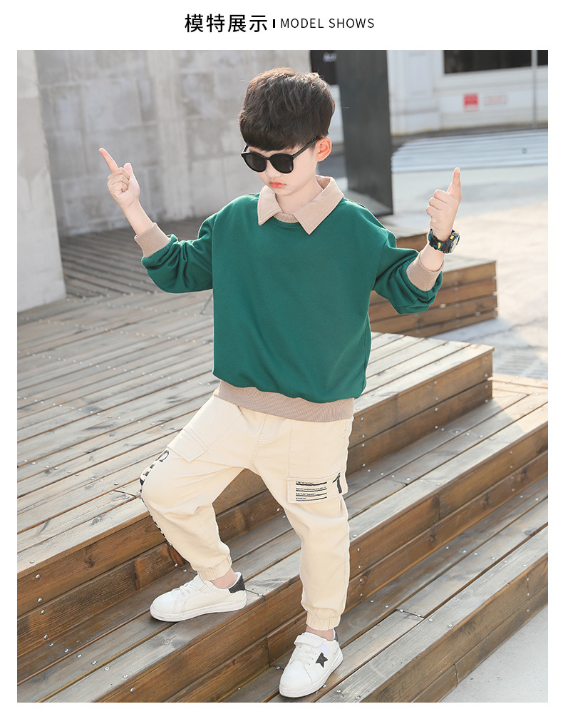 男童秋装套装2020年新款韩版洋气男孩春秋10帅气12中大童15岁童装