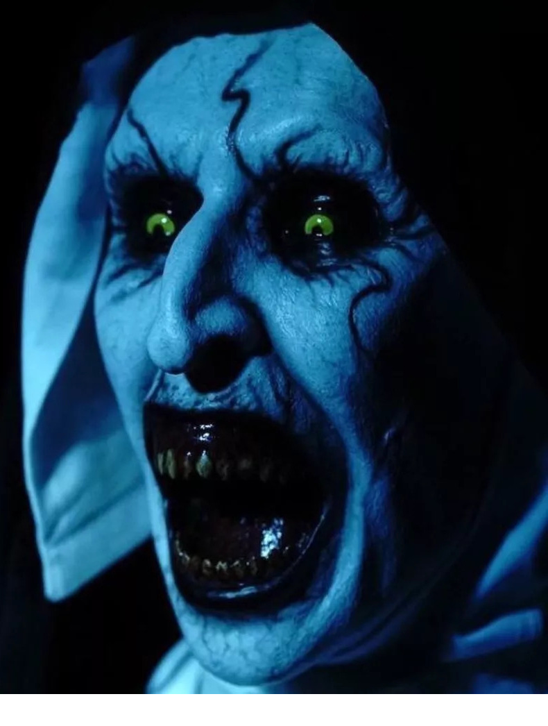 乳胶恐怖修女面具头套招魂2恐怖万圣节鬼屋鬼脸吓人影视道具