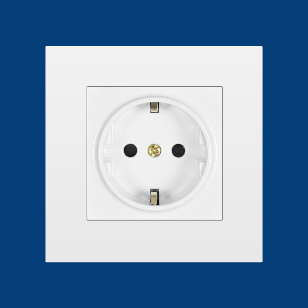 16a德式德标插座德国插座面板 电源墙壁暗装欧规欧式插座面板86型