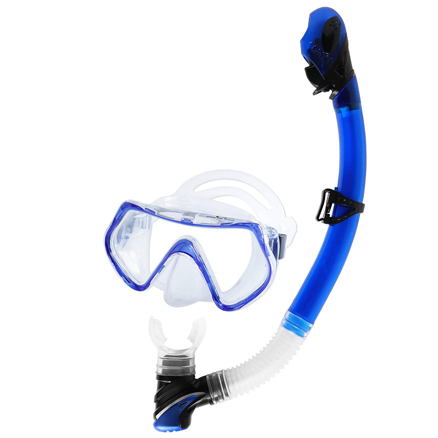 浮潜三宝防雾潜水镜全干式呼吸管器套装成人大框近视m6101 sn6005