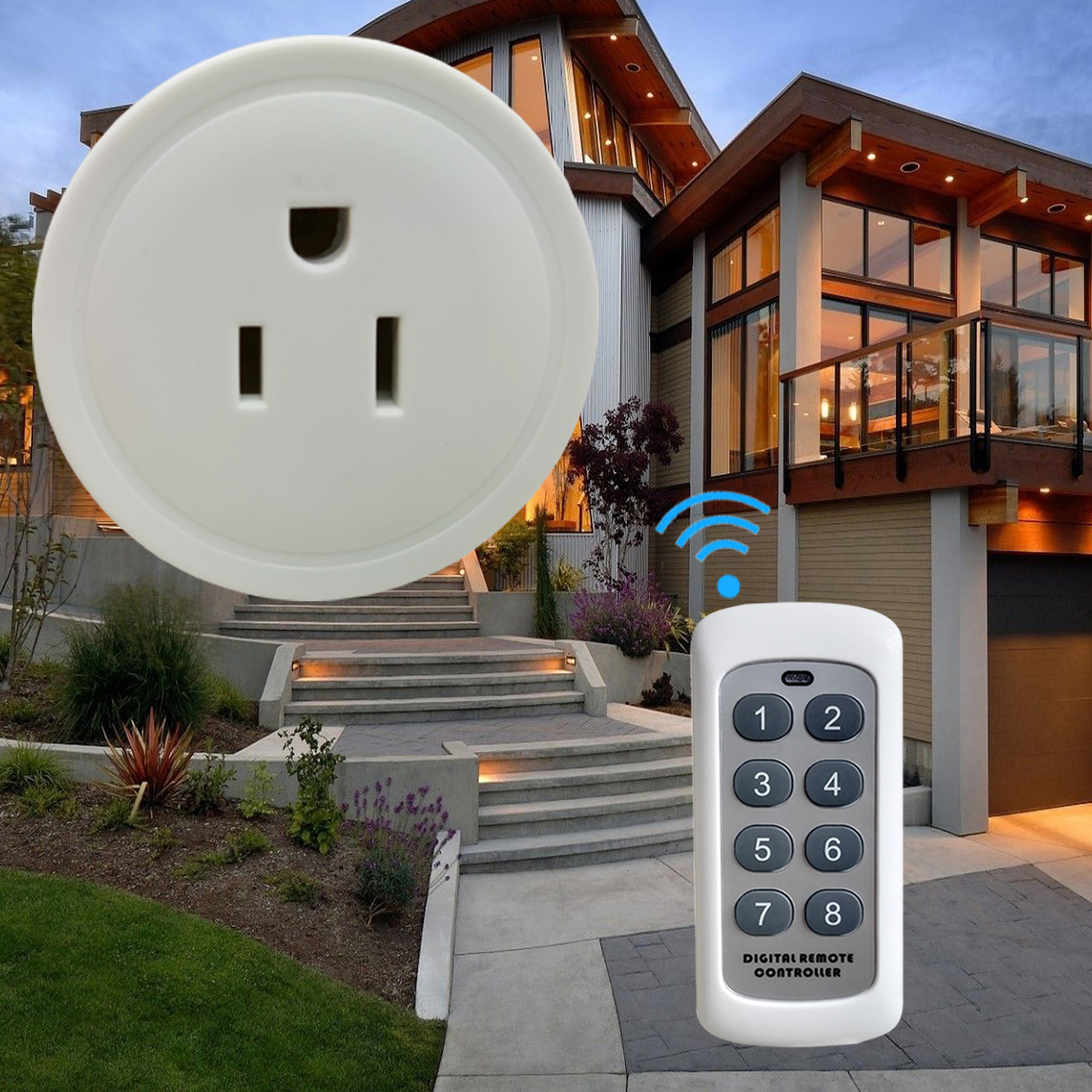 美规遥控插座110v远距离遥控插座美标遥控开关智能插座美国墨西哥