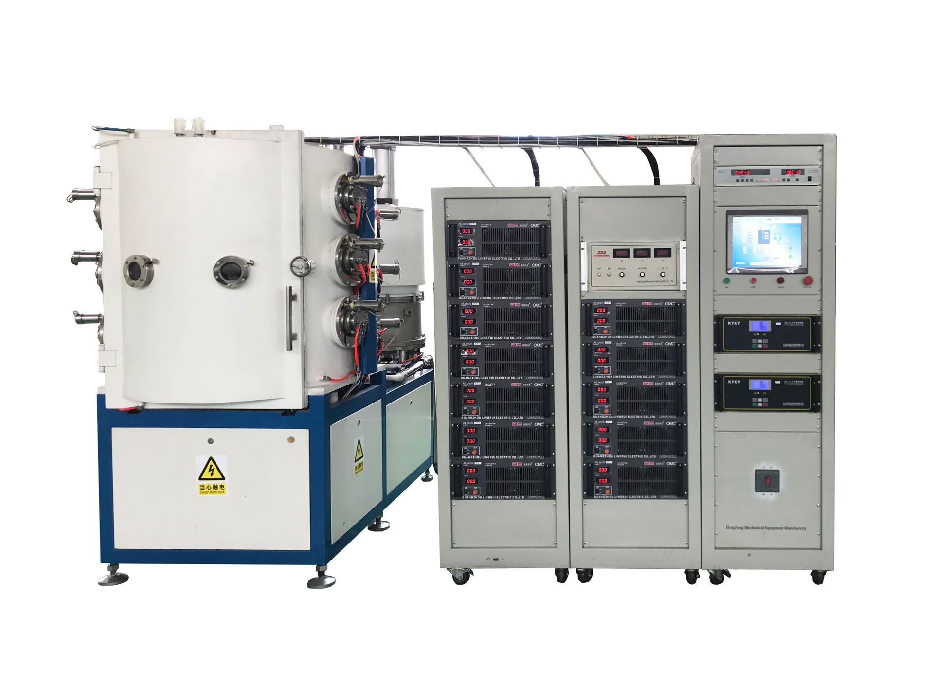 【湘潭宏锋机械非标定制设备】不锈钢家具拉手门把手真空电镀设备