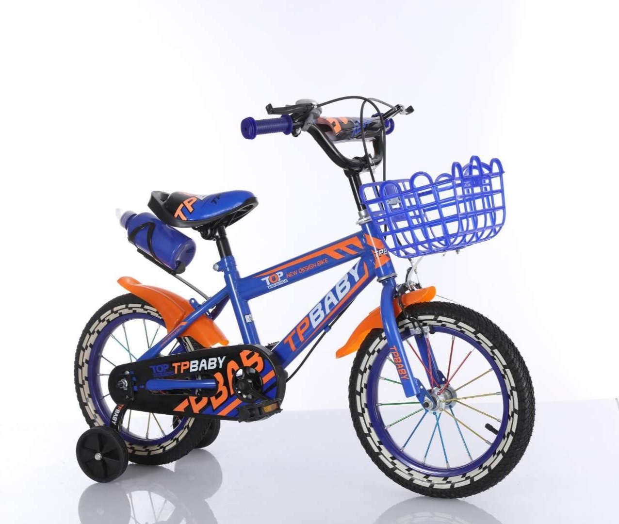 厂家直销新款儿童自行车12-14-16寸3-6-8岁带水壶自行车一件代发