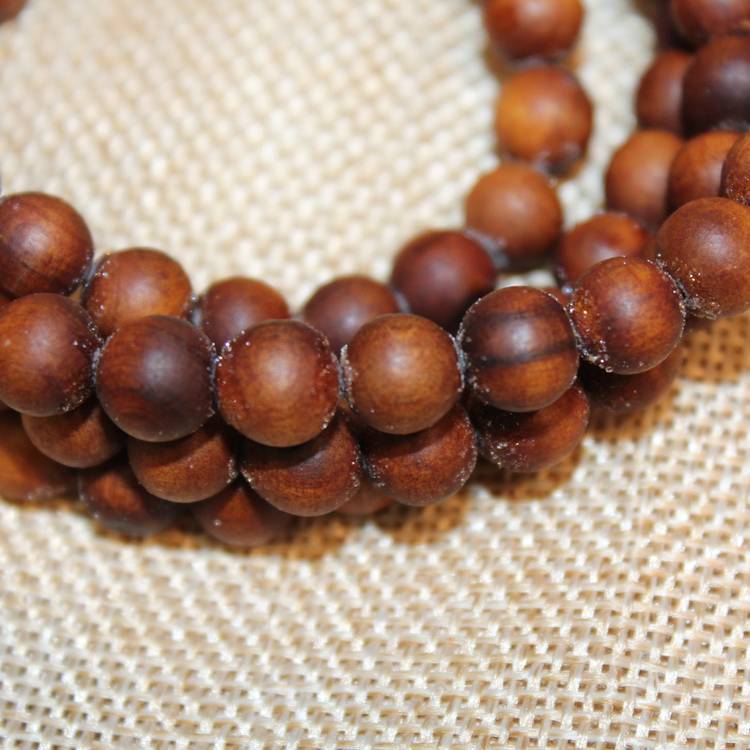 玉庵黄檀木手链 芳香持久黄檀木手串 结晶檀香手链 黄檀木佛链