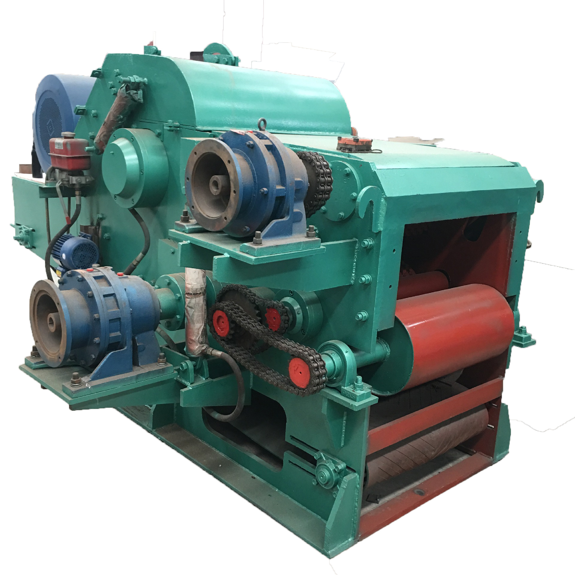 全自动大型木材切片机 自动喂料装置鼓式木材打片机 鼓式削片机