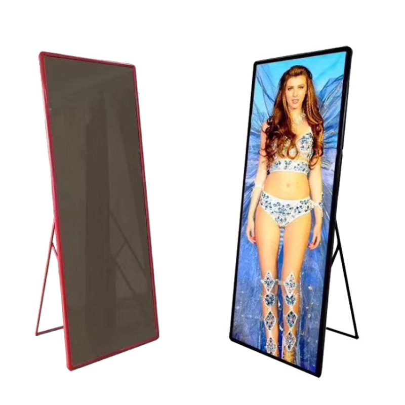 Led Mirror Screen Advertising Machine Indoor and Outdoor Universal Full Color Screen Display Mall and Shop Led Electronic Poster Screen