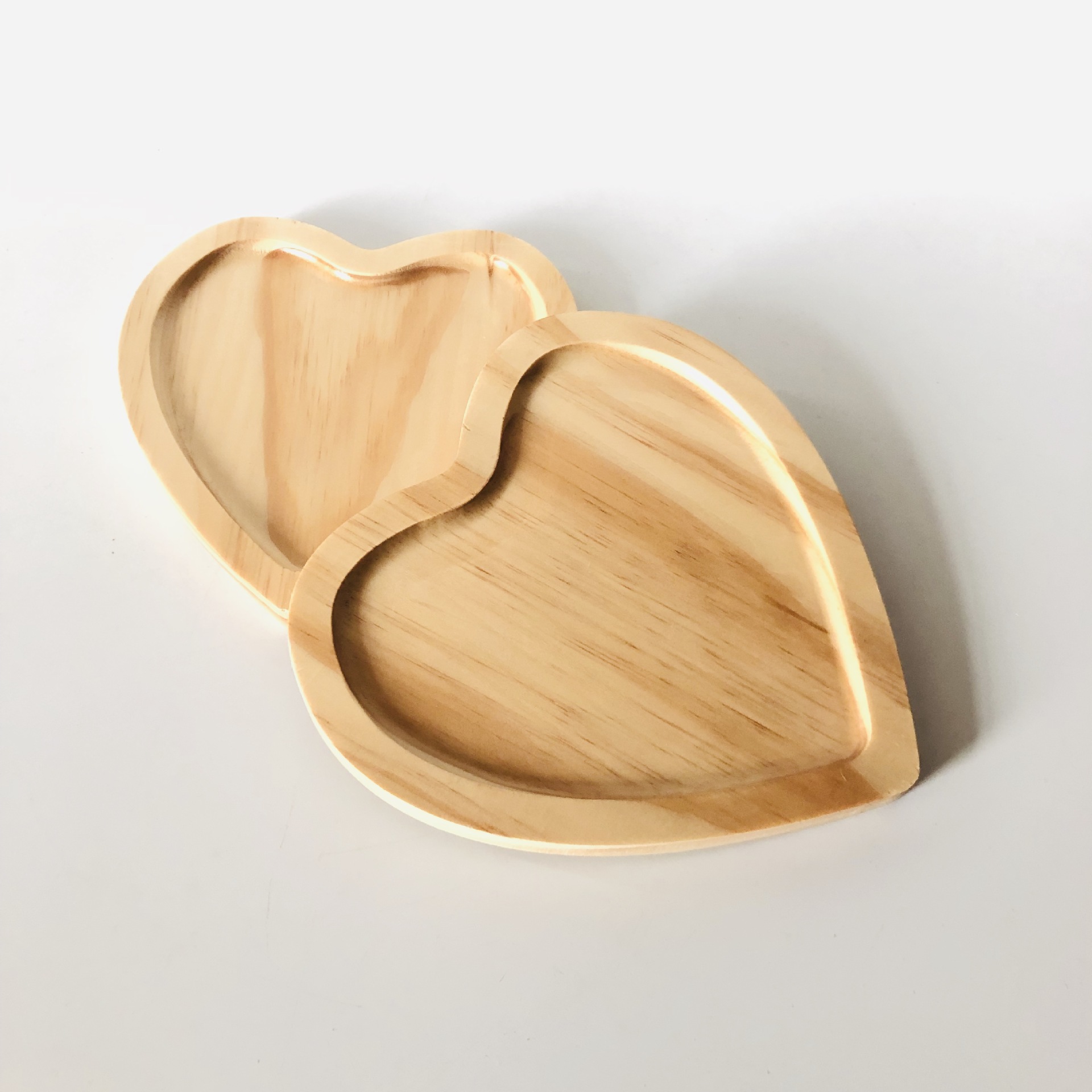 心形果盘 水果零食 松木干果盘 家用酒店用 底托支持定制厂家直销