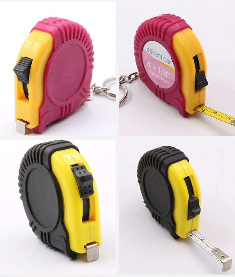 厂家供应1米皮套小卷尺 钥匙扣礼品卷便携式迷你小卷尺可定制logo