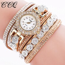 Women Rhinestone Bracelet Watches Ladies Quartz Wristwatches