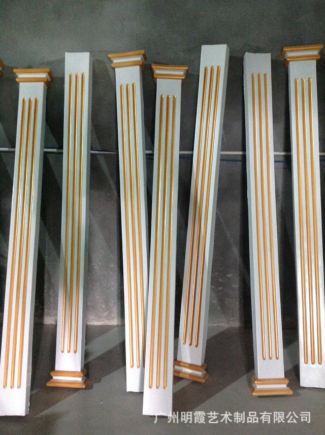 厂家供应玻璃钢罗马柱 描金罗马柱 螺纹柱子 透光砂岩柱 包柱