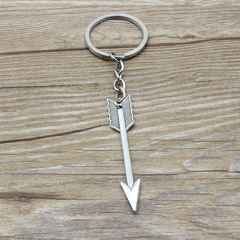 欧美热销 创意钥匙扣 合金饰品 简约风合金箭矢弓箭吊坠钥匙扣