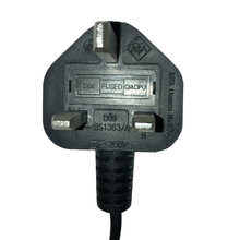 厂家直销高质量安全认证英式三芯插头电源线 带保险丝插头电源线