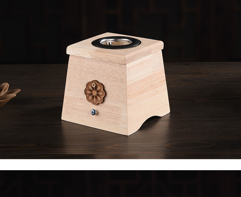 批发实木艾灸盒 4cm雷火灸艾条专用温灸盒 艾灸仪器 加厚木质灸盒