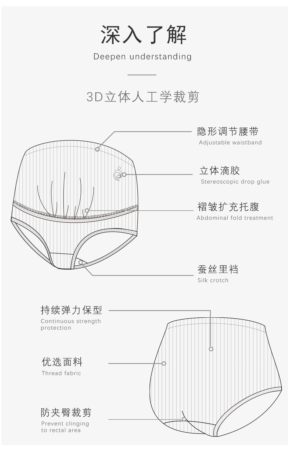 享受孕2019新款蚕丝里裆u型高腰孕妇内裤舒适透气孕期大码21030