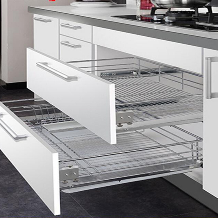 厨柜拉篮轨道橱柜拉篮专用可调滑轨抽屉拉篮导轨抽屉导轨