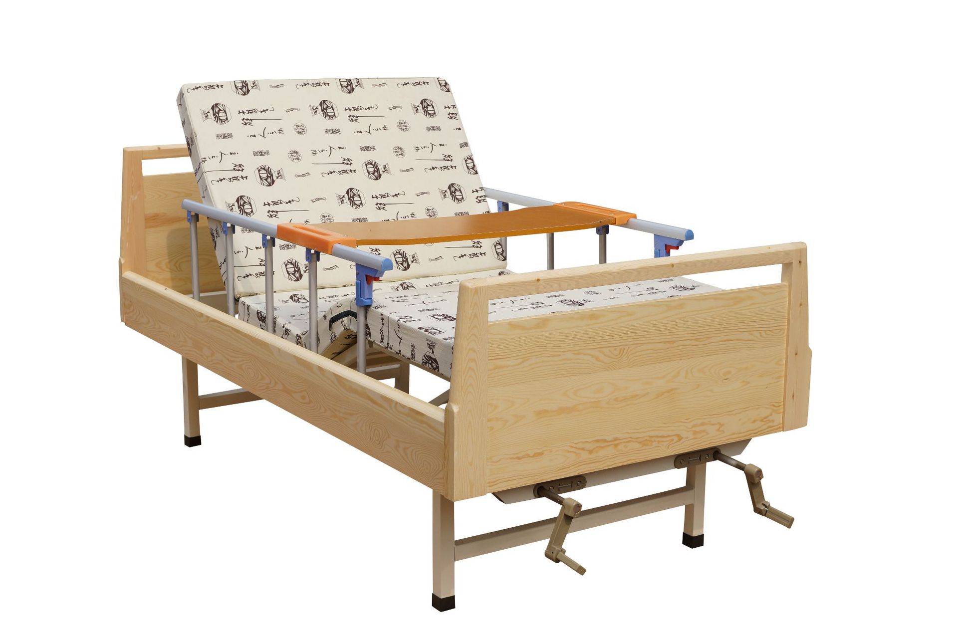 养老院实木手动护理床瘫痪病人医用家用多功能翻身养老院护理床