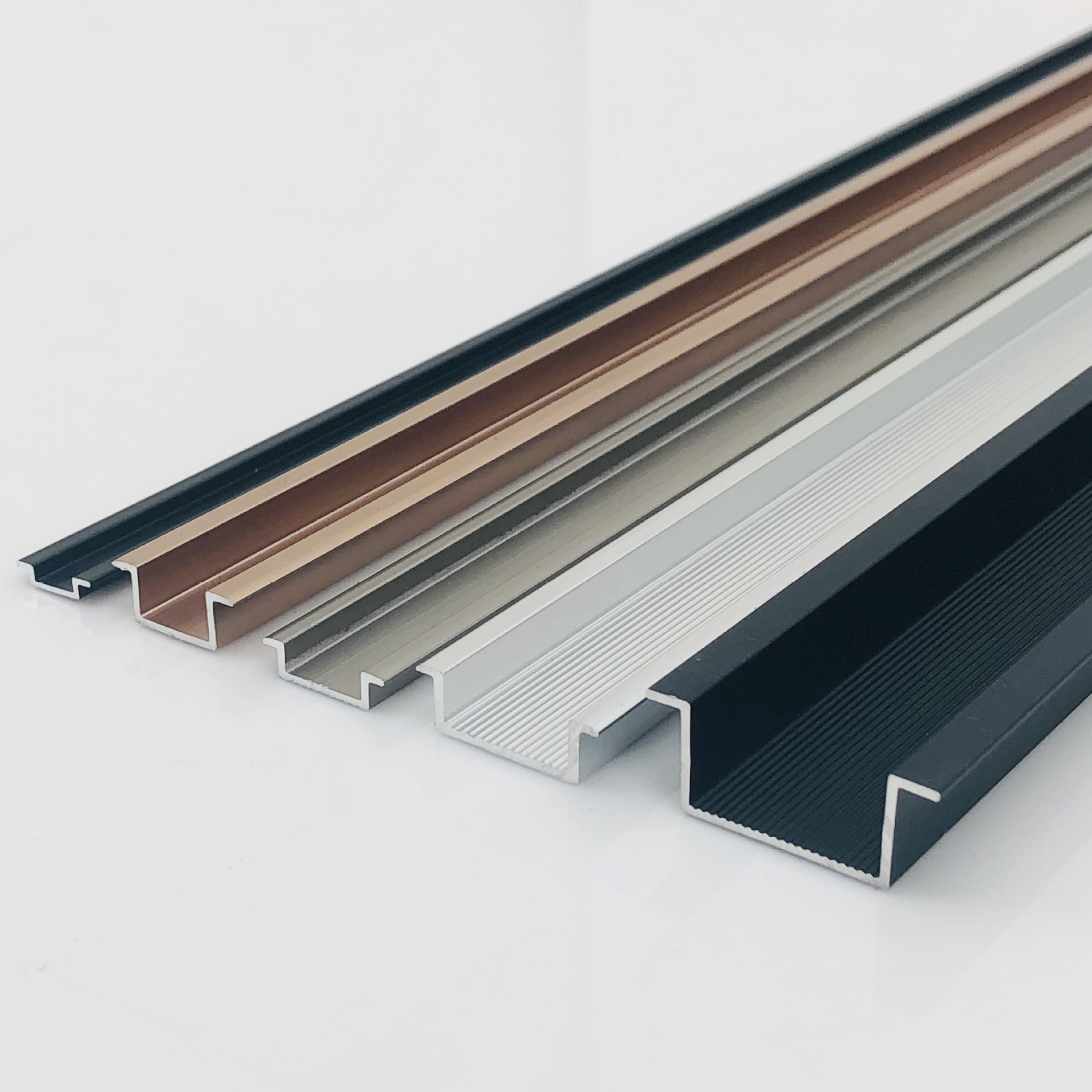u型条铝合金几型条板材瓷砖卡槽压条门板嵌条收边条异型装饰扣条