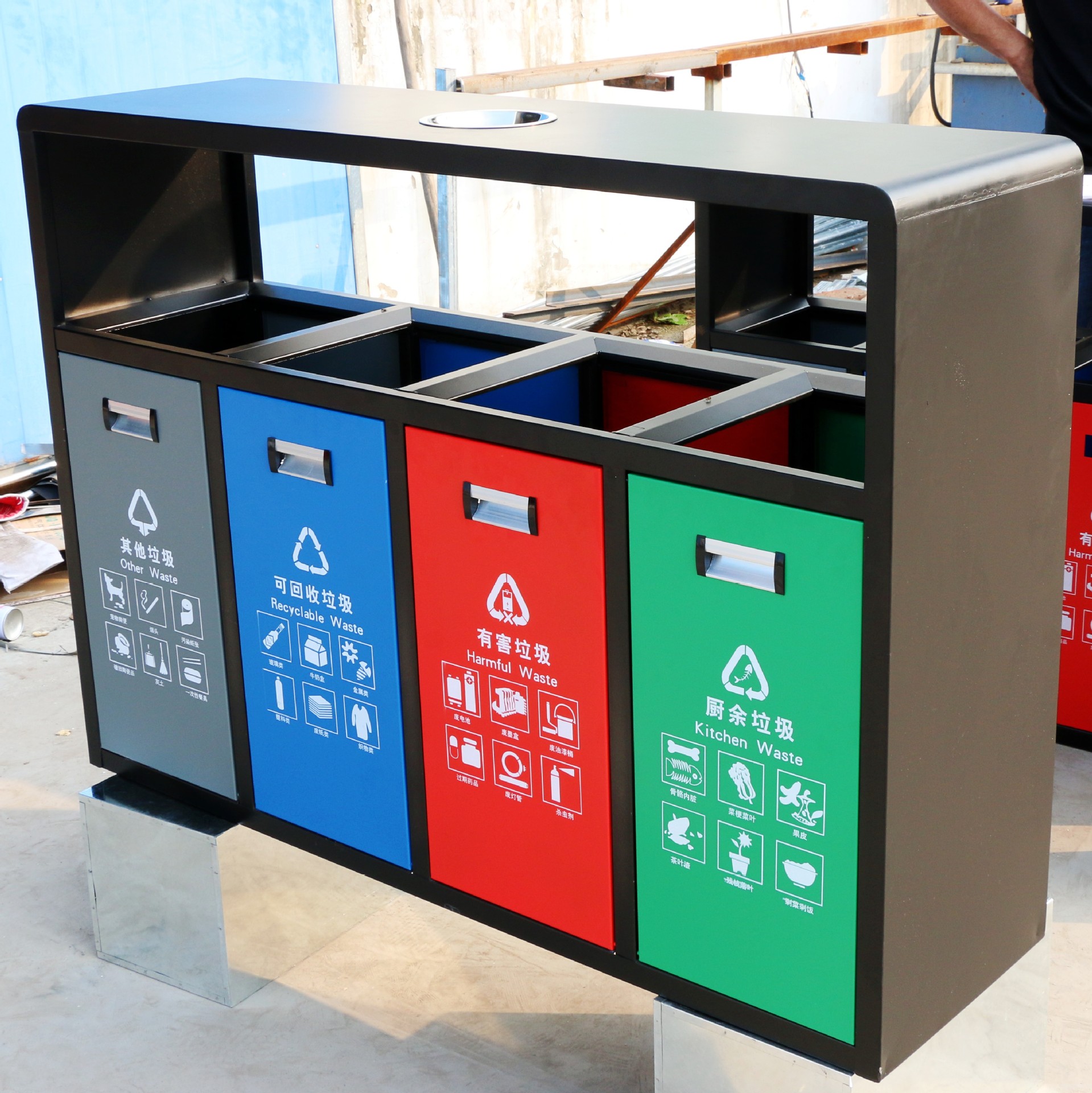 新品户外四分类垃圾桶果皮箱小区环卫市政厂家直销-阿里巴巴