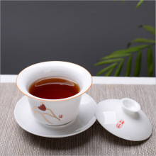 脂白三才盖碗陶瓷茶碗功夫茶具.寸泡茶碗杯创意高白瓷 可定