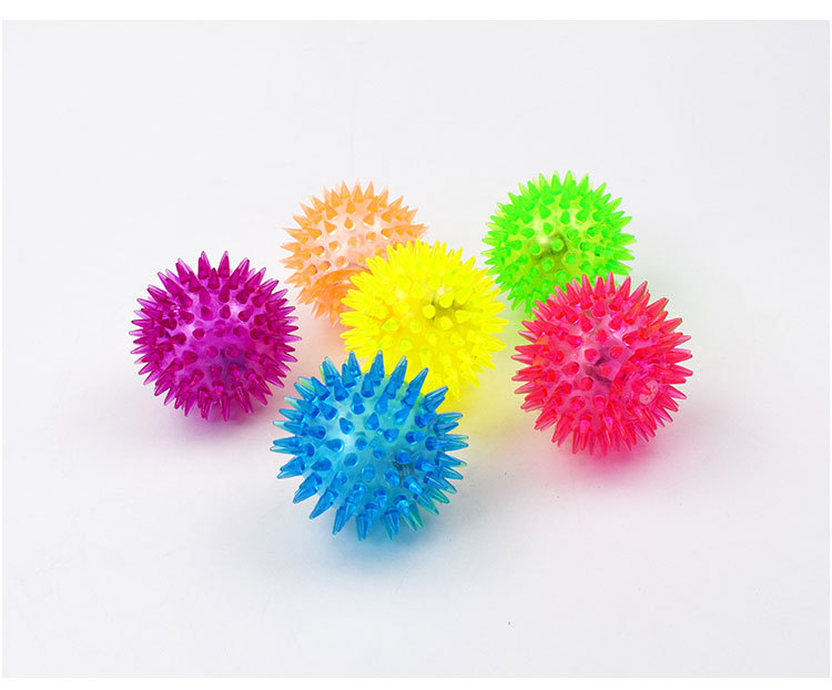 5cm发光发声刺球 bb叫刺球狗狗磨牙洁齿狗玩具