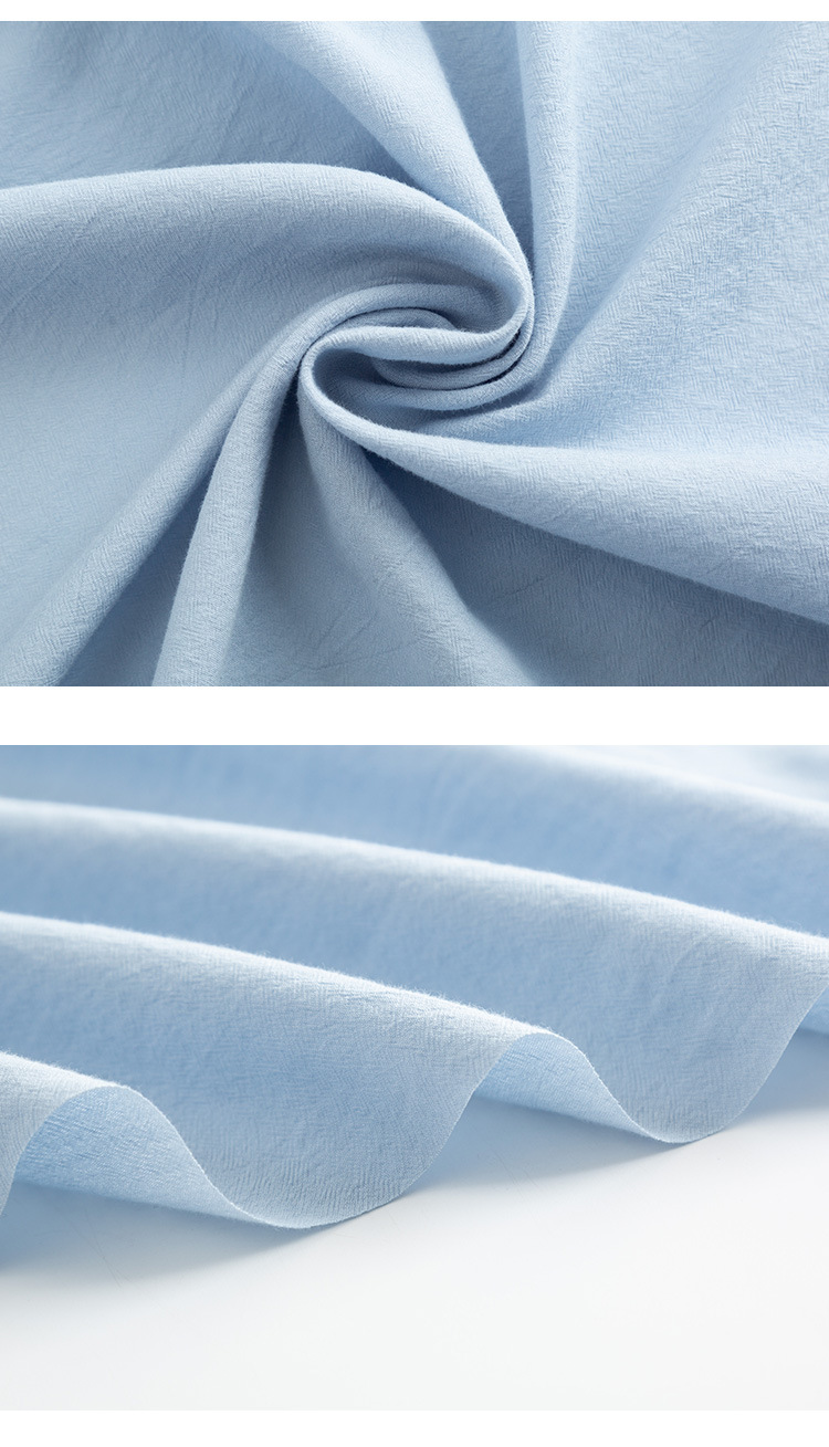 厂家批发麻丝皱面料纯色民族朴素中国风麻绉褶皱夏季衬衣裤子面料