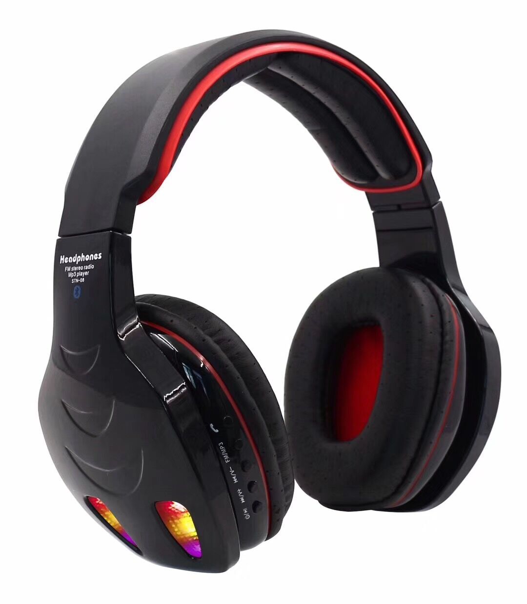 08l bluetooth headphone with lights can be plugged in music