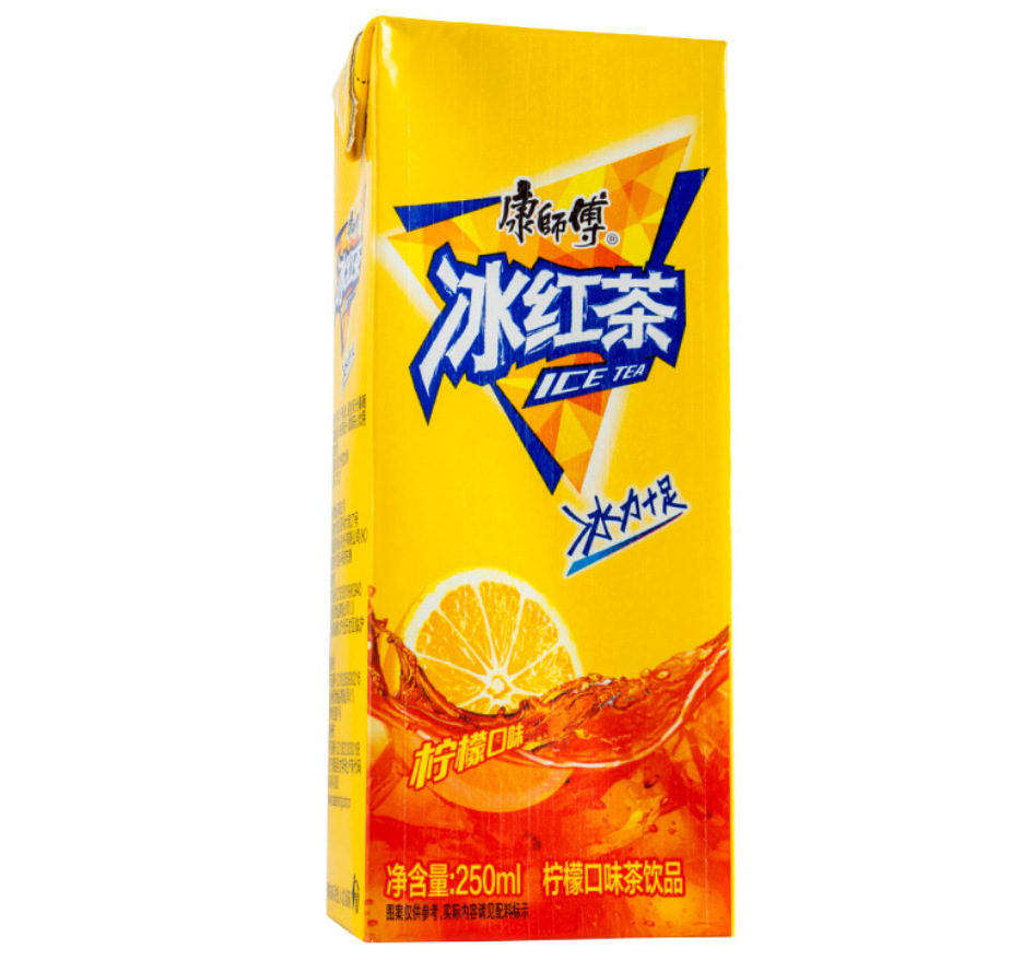 康师傅冰红茶纸盒250ml24盒整箱柠檬茶饮料康师傅冰红茶