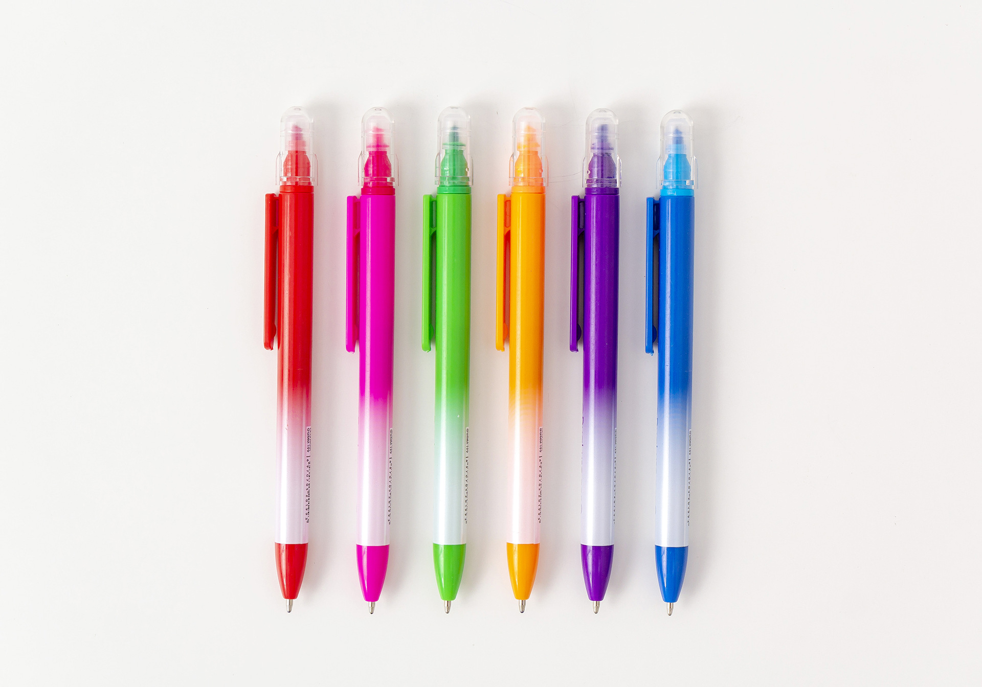 韩版文具创意圆珠笔荧光笔二合一学生便携手账日记用笔重点标记批