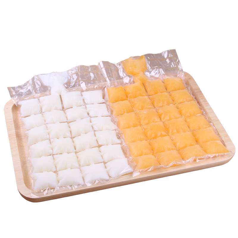 Disposable Ice Pack Self-Sealing Passion Fruit Travel Bottles Ice Tray Bag Compartment Bag Ice Cube Mold Frozen Ice Bag Wholesale