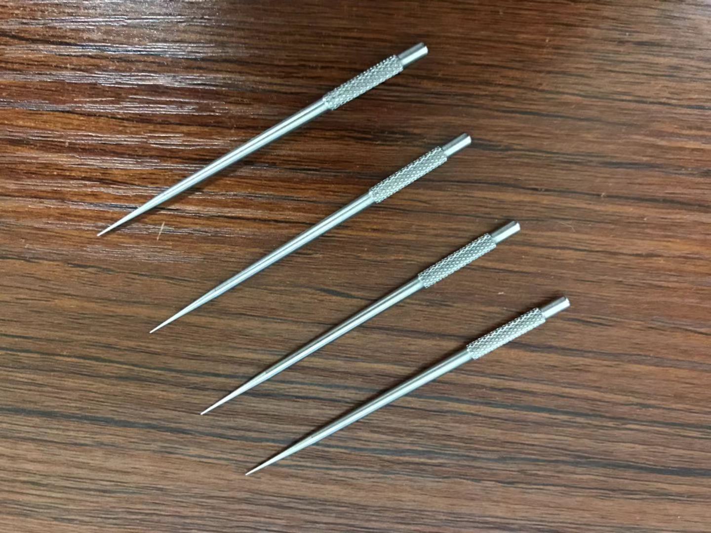 批发定制银色不锈钢简单款滚花牙 牙签 牙线 牙签棒牙签logo定制-阿里