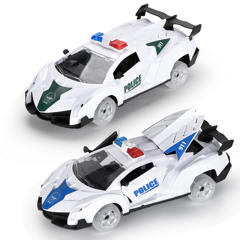 Simulation 1:32 Lyken Police Car Electric Universal Car Children's Metal Car Inertial Vehicle Warrior Police Car Model Toy Car