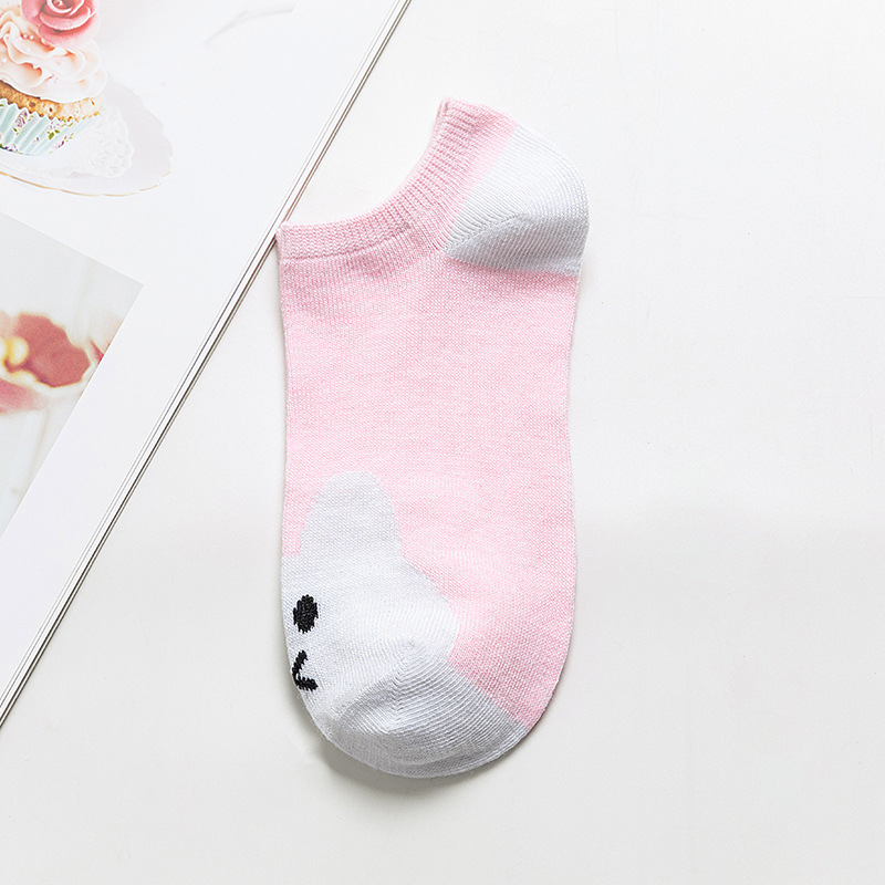 Socks Women New Cartoon Polyester Cotton Socks Women Low Top Socks Women's Boat Socks Short Socks Student Stall Women's Socks Wholesale