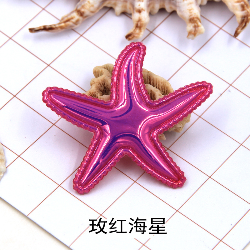 New Cartoon Pu Cute Children's Barrettes Starfish Shell Cake Baking Inserts Material Dessert Bar Decoration Ins