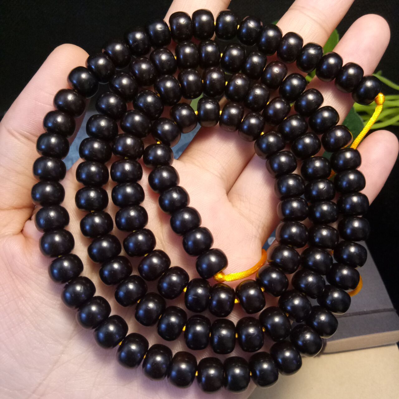 手工印尼黑金椰蒂佛珠108颗手串 桶珠耶蒂椰帝 手工原色
