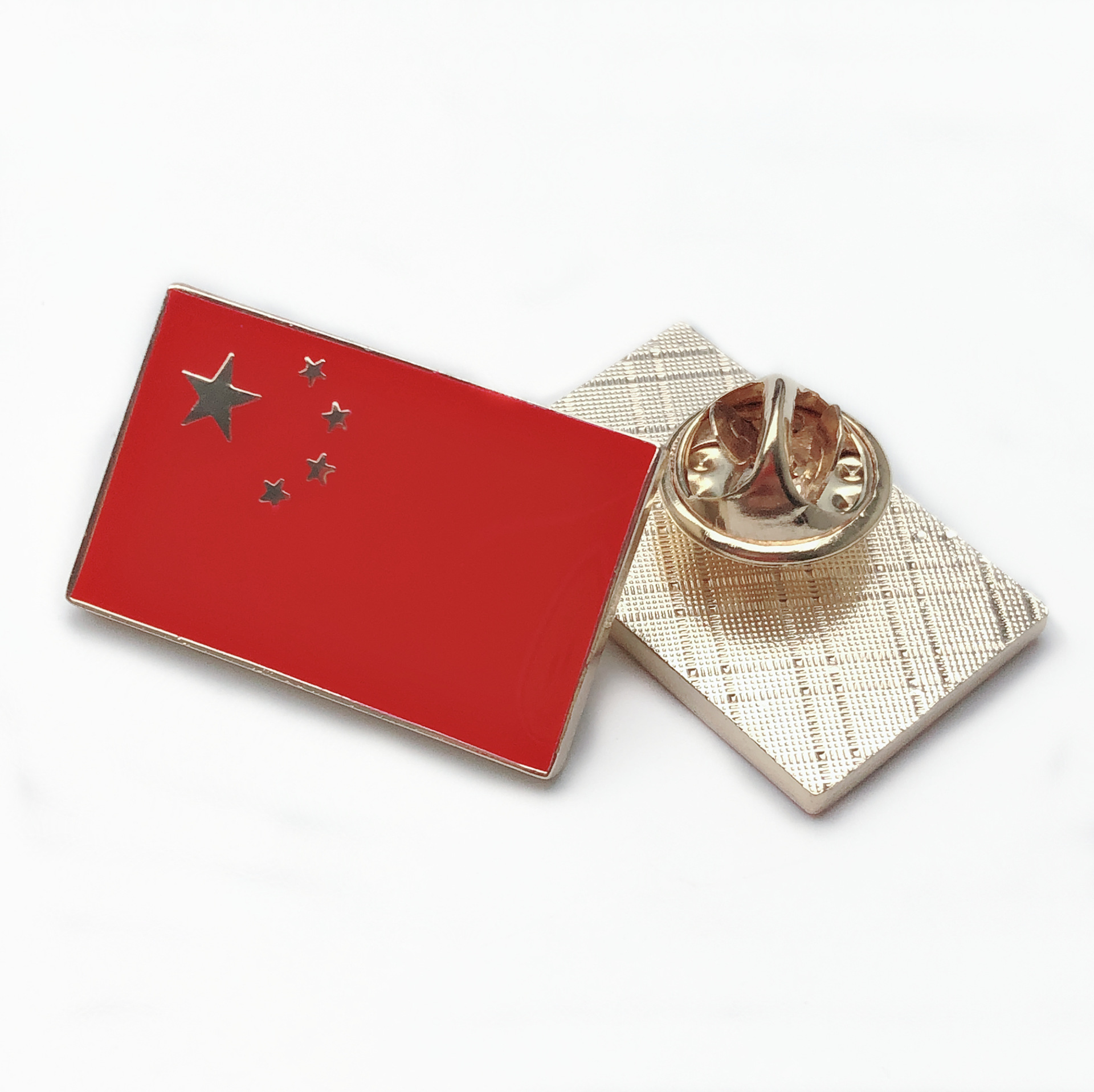 铜质高档五星红旗金属徽章 国庆节商务礼品 中国国旗胸针衬衫装饰
