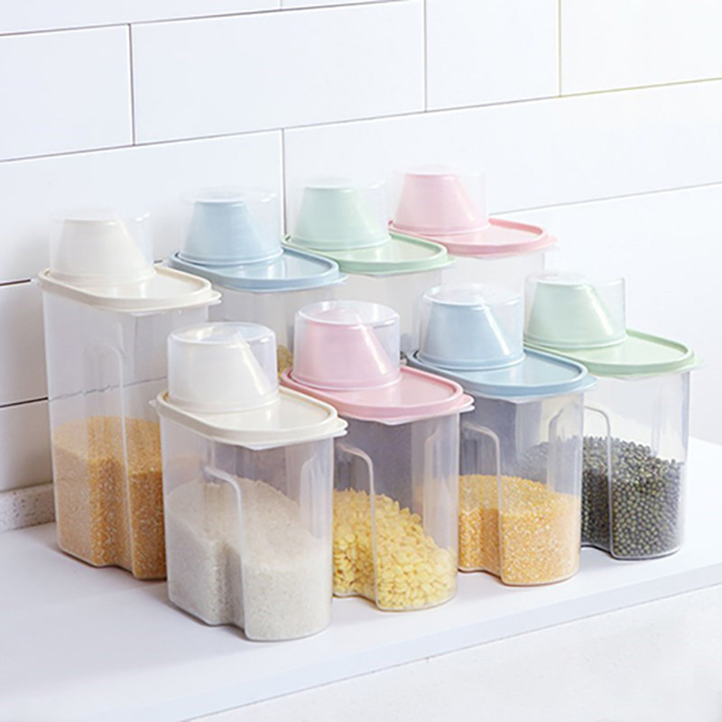 Cereals Storage Jar Large Plastic Storage Box Kitchen Food Storage Storage Box Dry Goods Sealed Jar Household