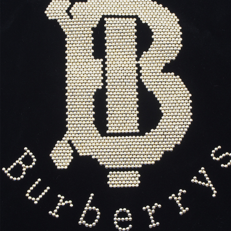 工厂定制个性diy配件 字母烫钻烫图加工服装辅料图案设计