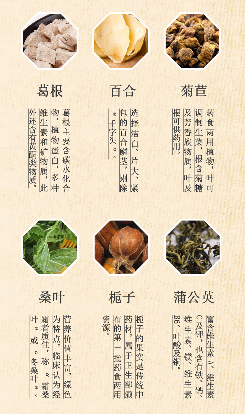 菊苣栀子茶一件代发 桑叶百合花草茶葛根桑叶蒲公英袋泡茶oem贴牌