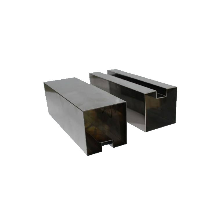 304不锈钢折弯彩色板折弯u型槽 镜面不锈钢平板2.0mm可来样生产