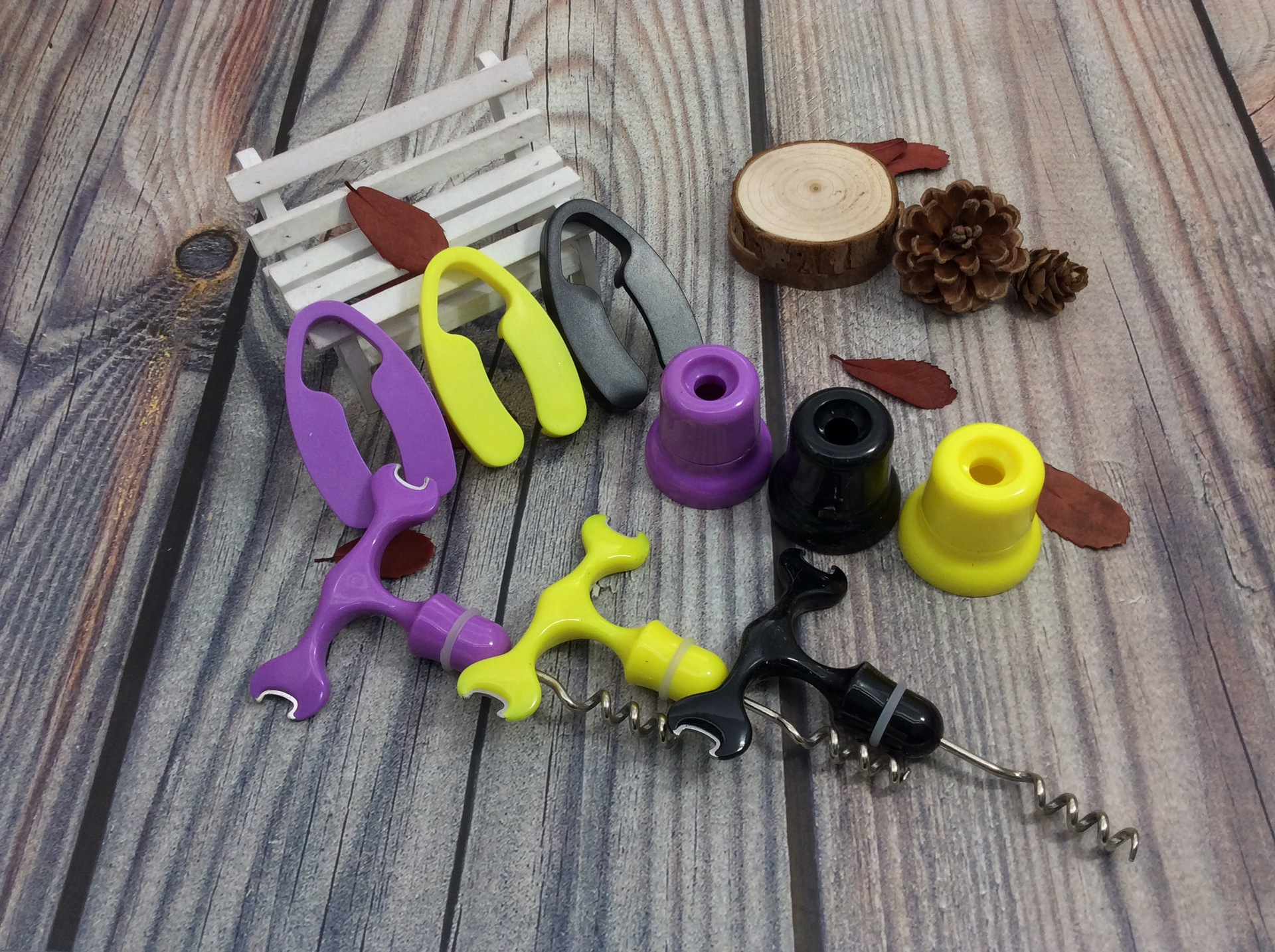 三件套红酒开瓶器 创意葡萄酒开瓶器 塑料开瓶器厂家货源