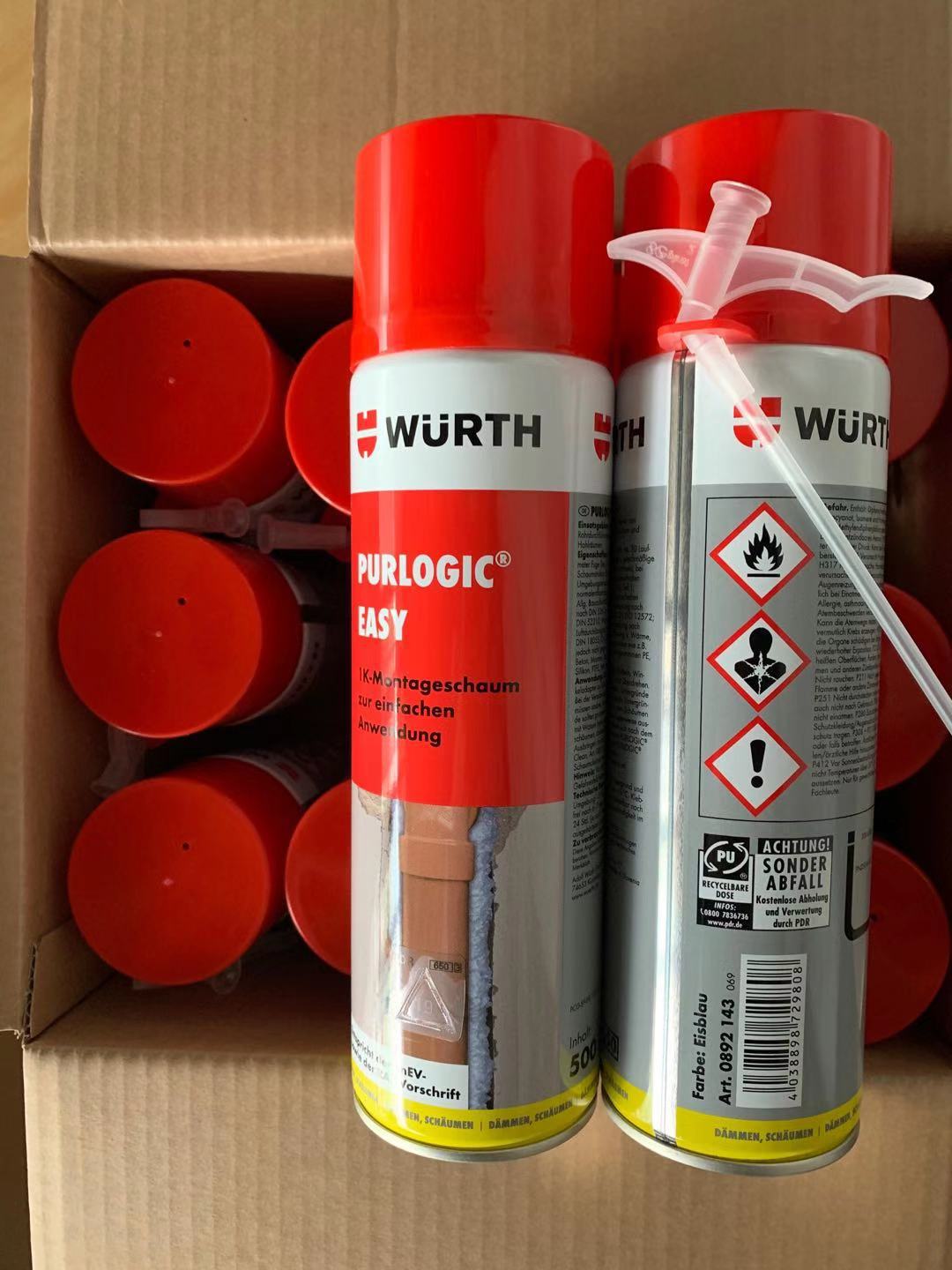 德国wurth伍尔特泡沫胶聚氨酯发泡剂892143