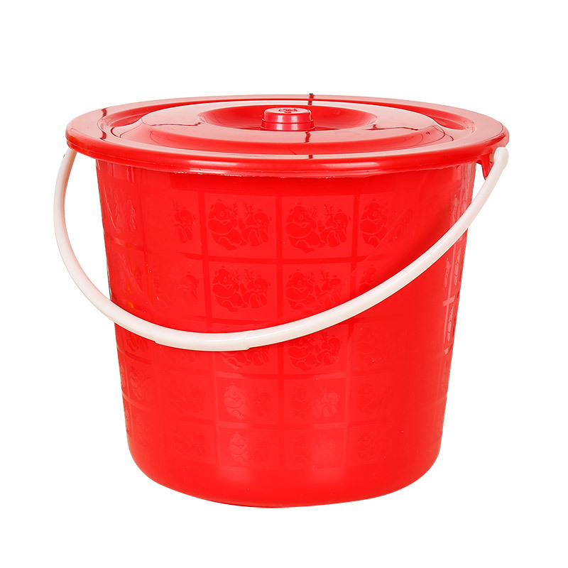 加工定制手提塑料水桶批发红色塑料桶学生打扫卫生水桶家用储水桶