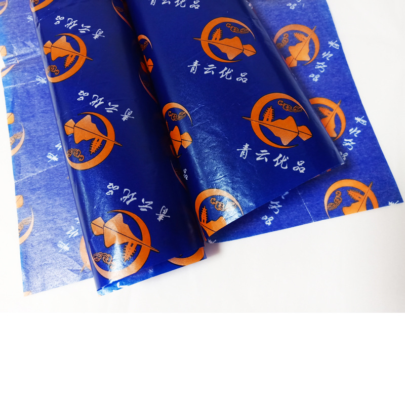 蜡光纸印刷 31g半透明纸印刷logo 金色防油纸 银色蜡纸