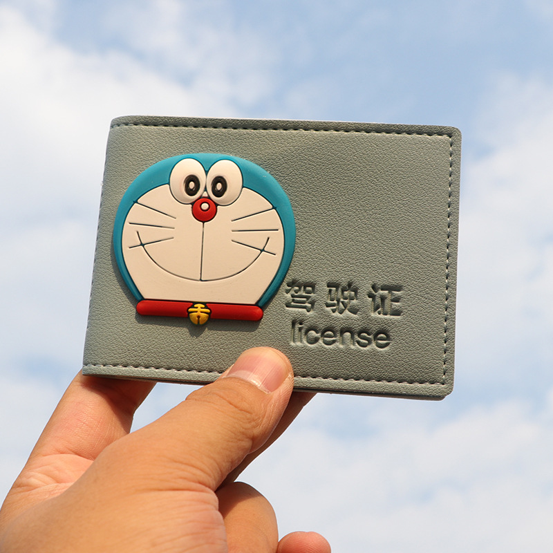 驾驶证皮套女个性创意汽车驾照行驶证件绿色卡通保护套