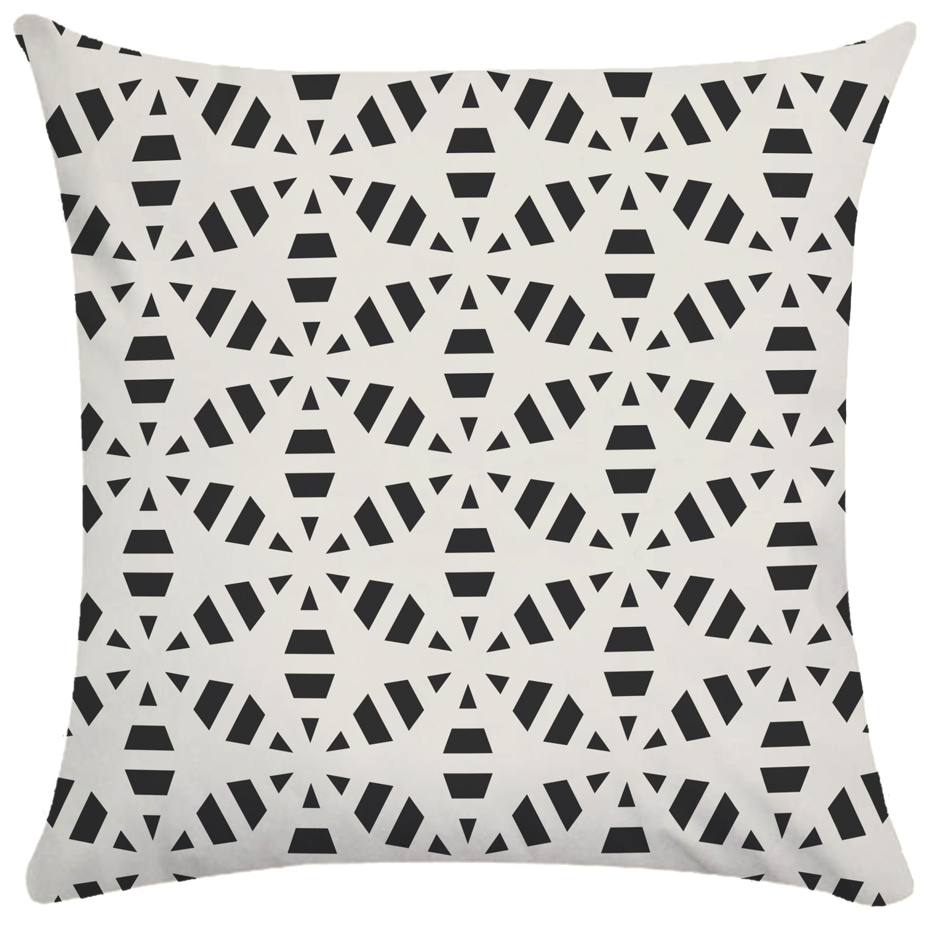 黑色几何花纹抱枕套超柔短毛绒沙发汽车抱枕靠枕腰枕坐垫套装饰